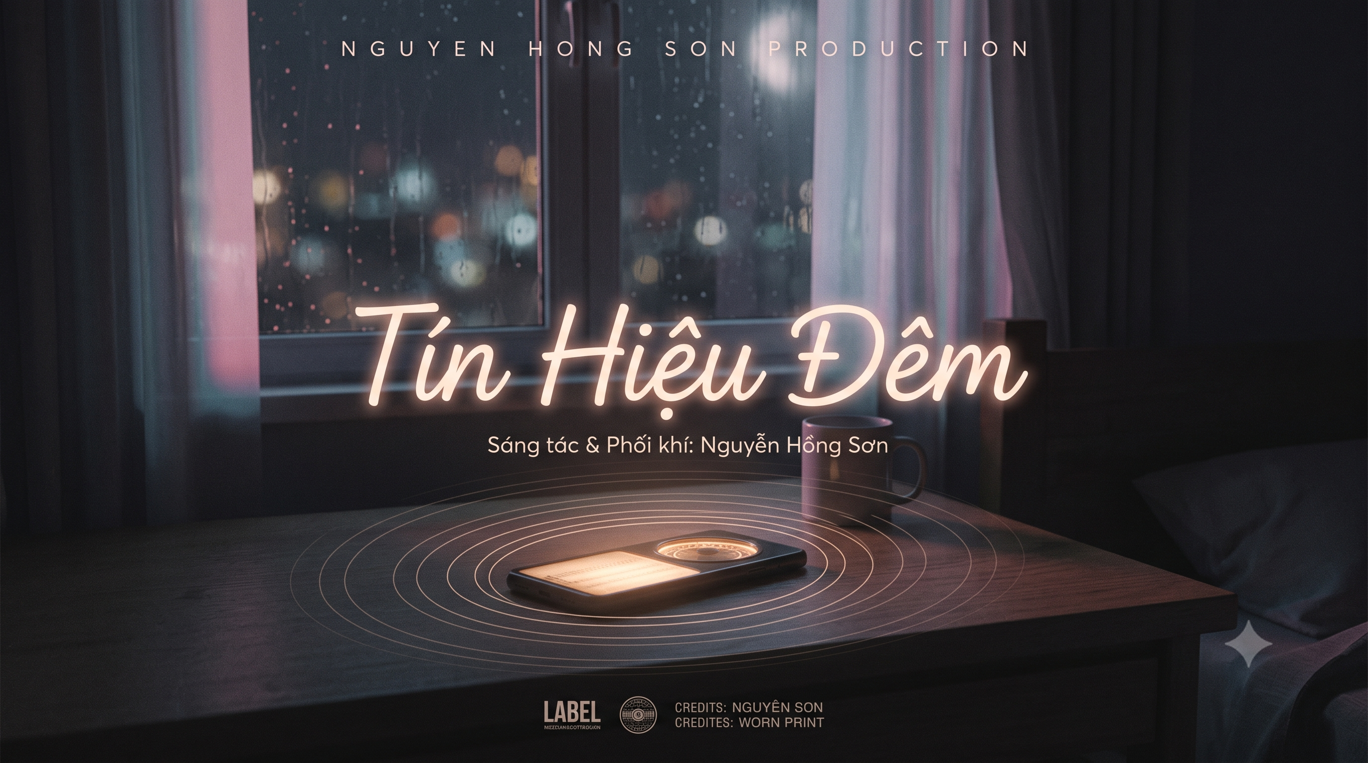 Artwork bài hát Tín Hiệu Đêm màu xanh cyber